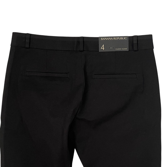 NWT Banana Republic Classic Sloan Black Ankle Pants Trousers - Size 4 - Picture 6 of 6